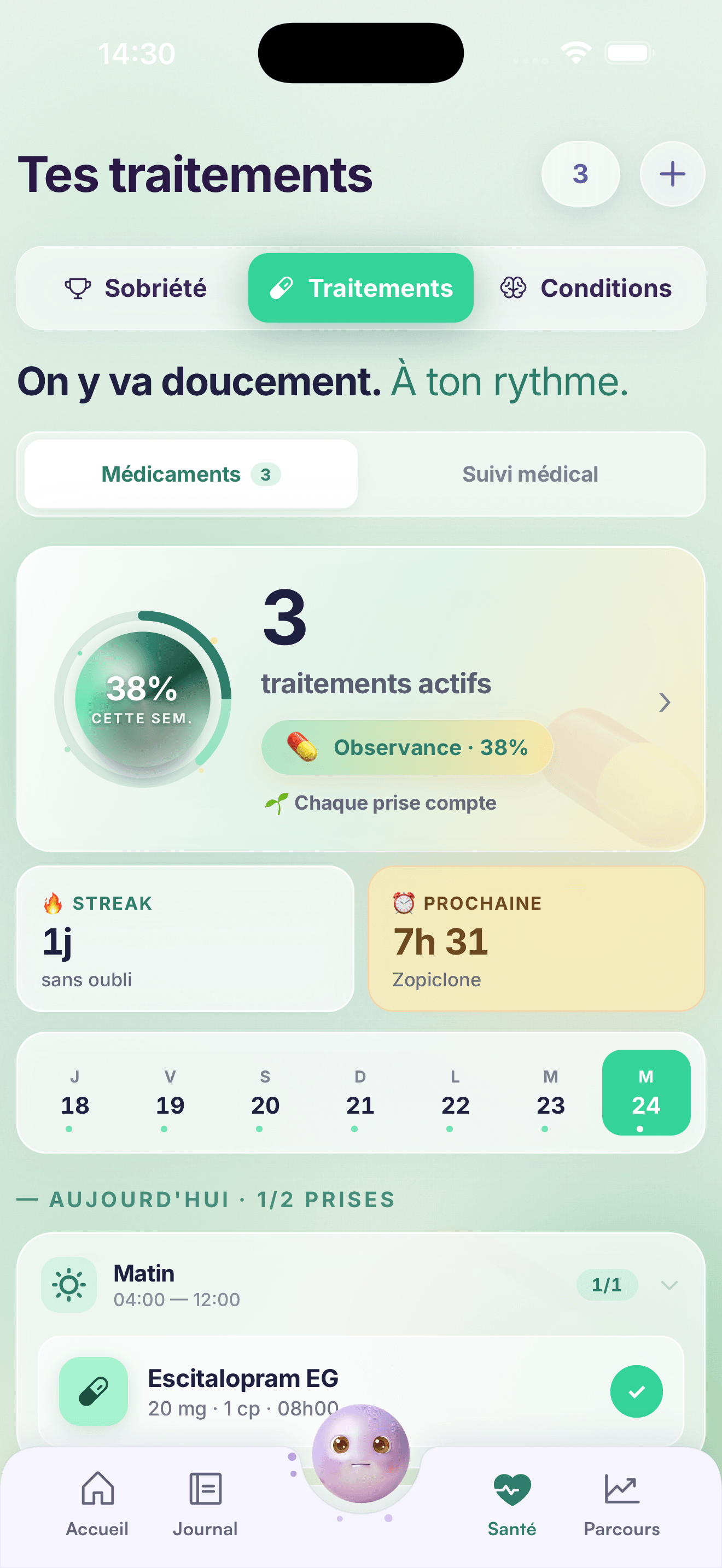 Traitements — observance et rendez-vous psychiatre